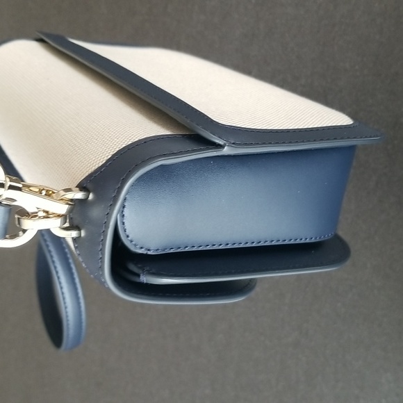 kate spade Audrey Canvas Top Handle Flap Crossbody, Color: Blazer Blue Multi - Picture 8 of 15